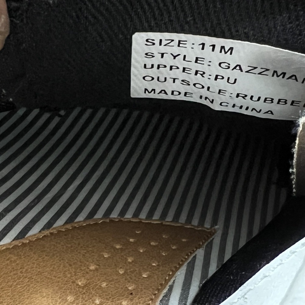 Lambretta Gazzman 3 Brown White Lace Up Shoes Retro Trainers Size UK 11 Preppy - Picture 6 of 7